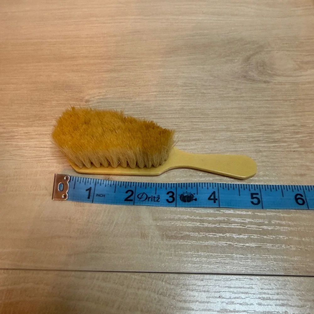 Vintage Baby Hair Brush Set 4pc Ducklings Floral Rose Celluloid Retro Nursery